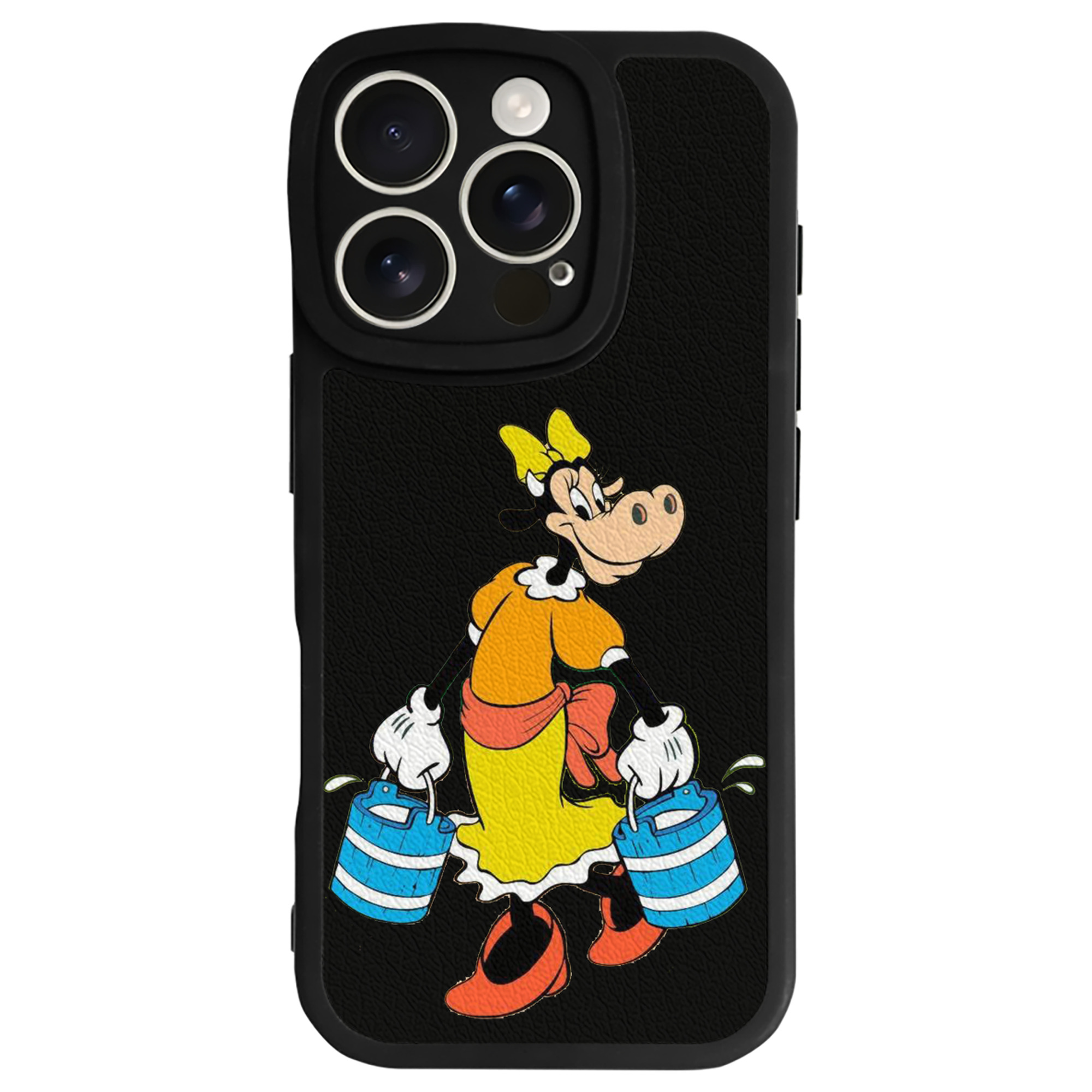 （画像用） ミッキーマウス Mickey Mouse 【iPhone 16シリーズ対応】シリコンスマホケース（レザー調） 材質：シリコン
